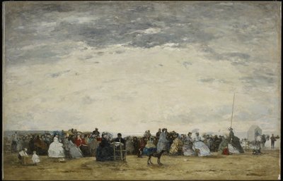 Vacanciers sur la plage de Trouville - Eugene Louis Boudin